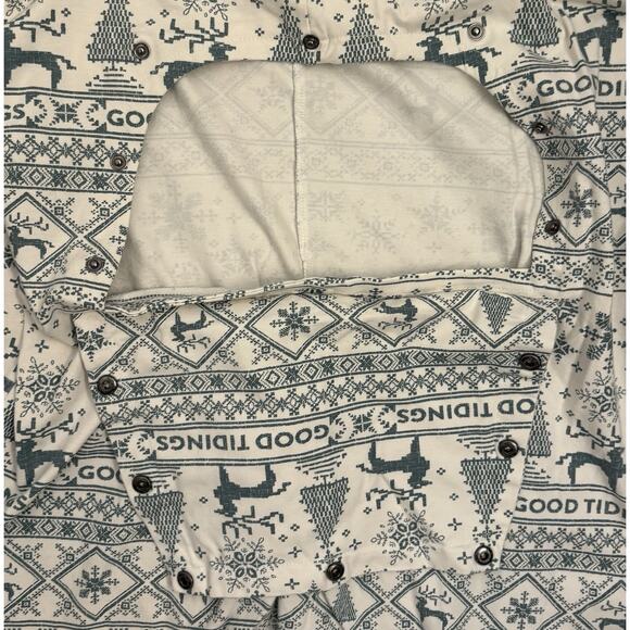 Hearth & Hand with Magnolia "Good Tidings" Union Suit Men’s Medium Green/White - Picture 6 of 7